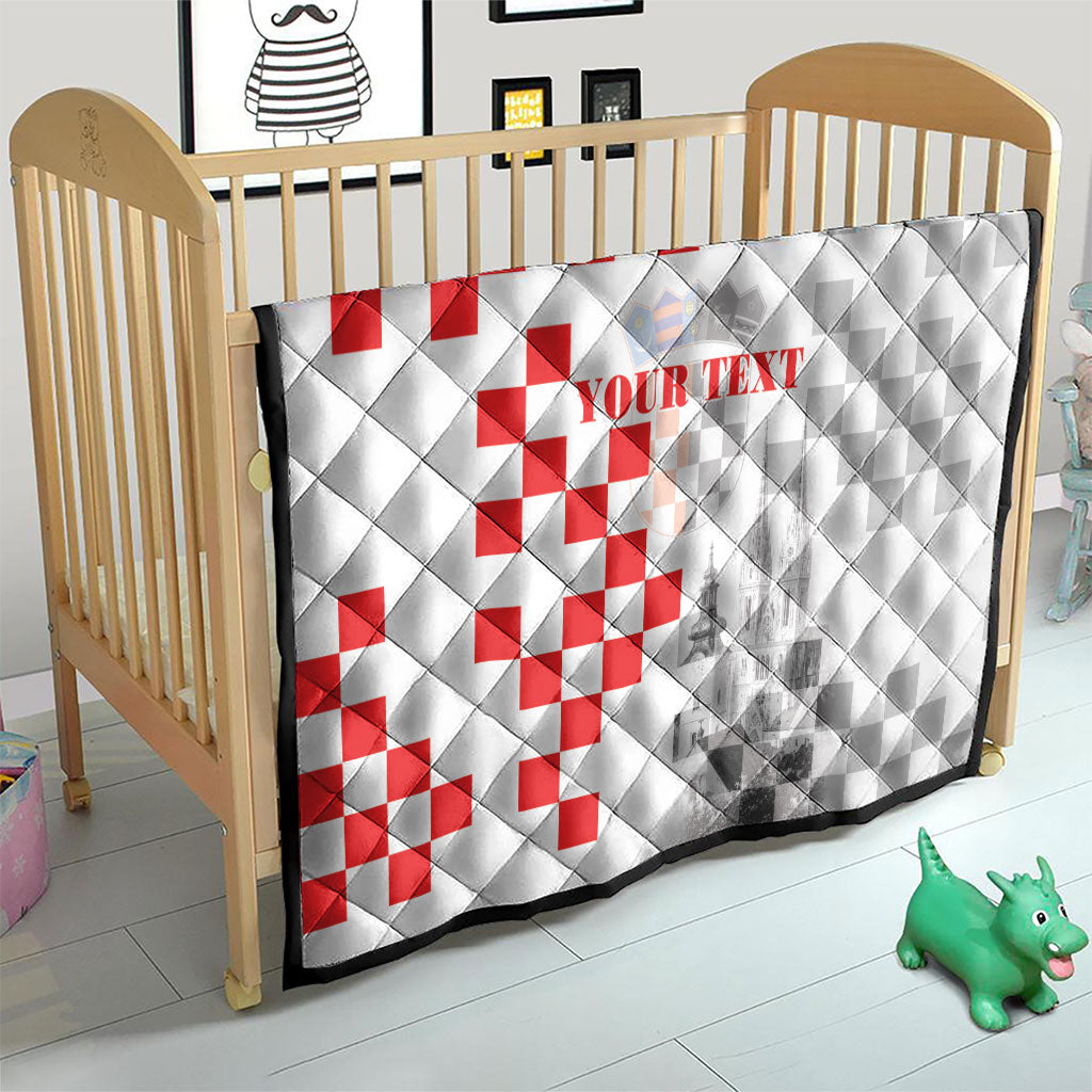 Personalized Croatia Hrvatska Quilt National Day 2026 White Version