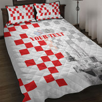 Personalized Croatia Hrvatska Quilt Bed Set National Day 2026 White Version
