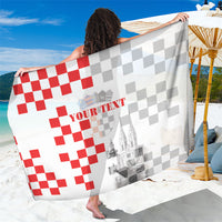 Personalized Croatia Hrvatska Sarong National Day 2026 White Version