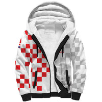 Personalized Croatia Hrvatska Sherpa Hoodie National Day 2026 White Version