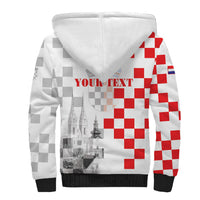 Personalized Croatia Hrvatska Sherpa Hoodie National Day 2026 White Version