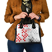Personalized Croatia Hrvatska Shoulder Handbag National Day 2026 White Version