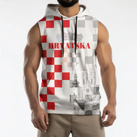 Personalized Croatia Hrvatska Sleeveless Hoodie National Day 2026 White Version