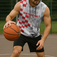 Personalized Croatia Hrvatska Sleeveless Hoodie National Day 2026 White Version