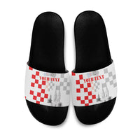 Personalized Croatia Hrvatska Slide Sandals National Day 2026 White Version