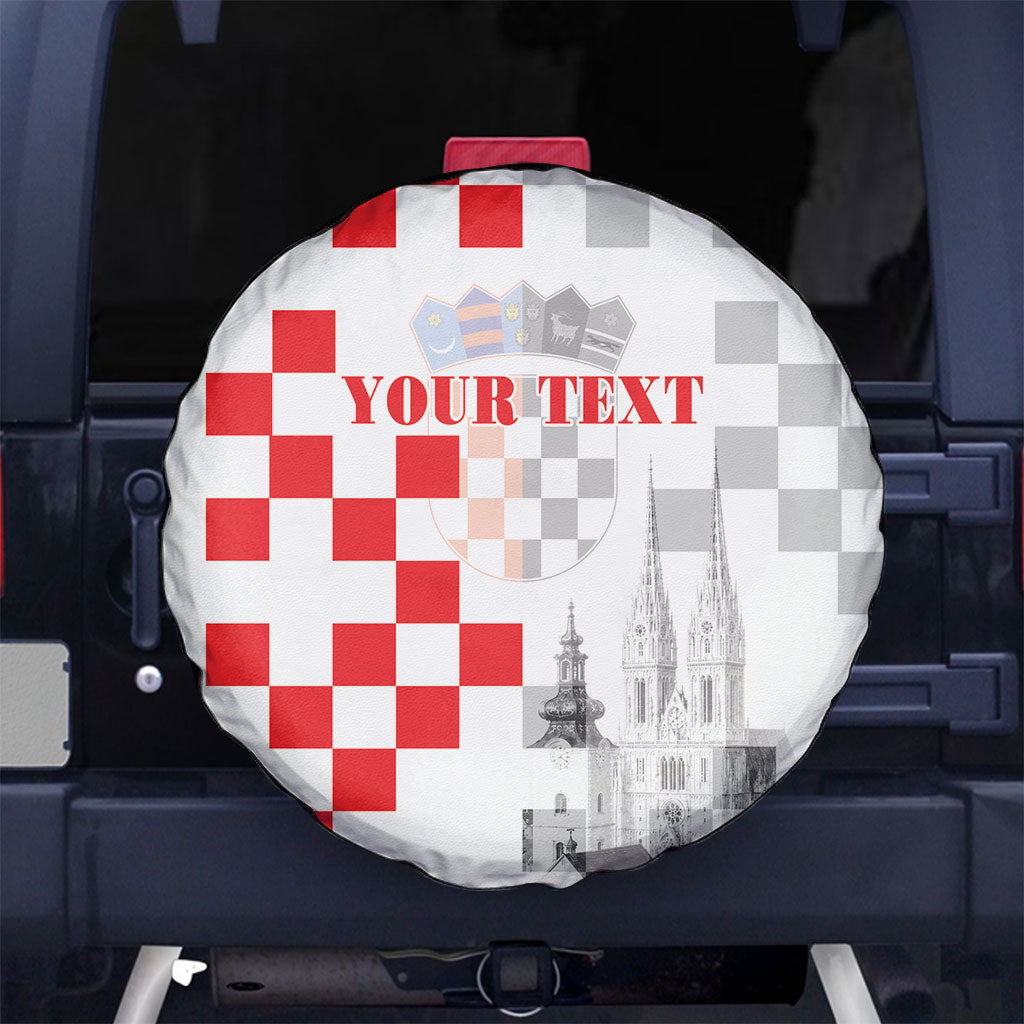 Personalized Croatia Hrvatska Spare Tire Cover National Day 2026 White Version