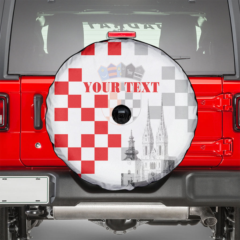 Personalized Croatia Hrvatska Spare Tire Cover National Day 2026 White Version