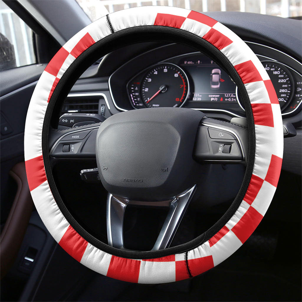Croatia Hrvatska Steering Wheel Cover National Day 2026 White Version