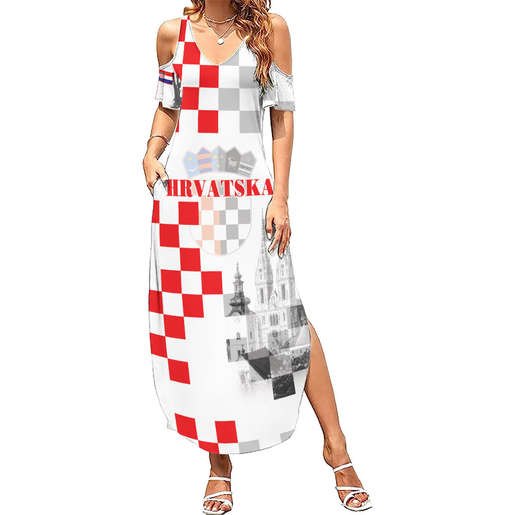 Personalized Croatia Hrvatska Summer Maxi Dress National Day 2026 White Version