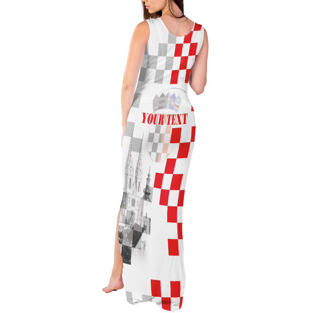 Personalized Croatia Hrvatska Tank Maxi Dress National Day 2026 White Version