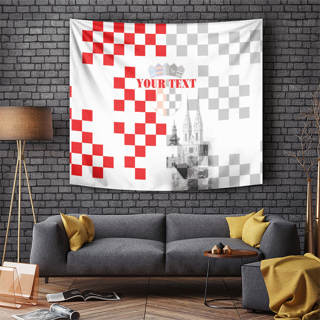Personalized Croatia Hrvatska Tapestry National Day 2026 White Version