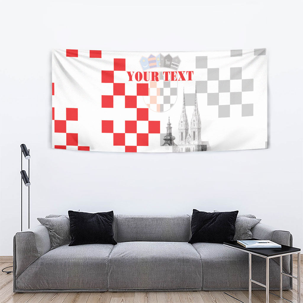 Personalized Croatia Hrvatska Tapestry National Day 2026 White Version