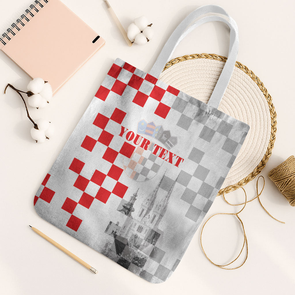 Personalized Croatia Hrvatska Tote Bag National Day 2026 White Version