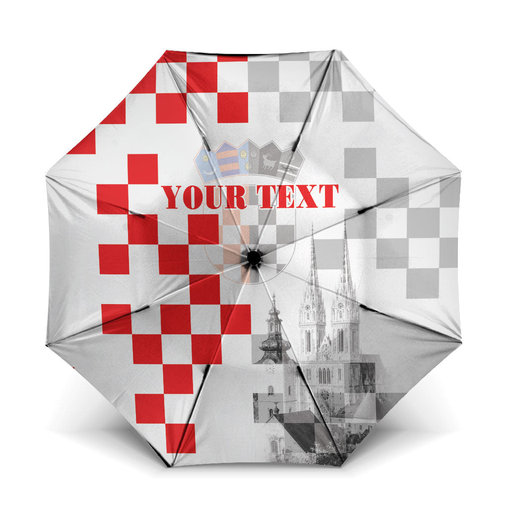 Personalized Croatia Hrvatska Umbrella National Day 2026 White Version