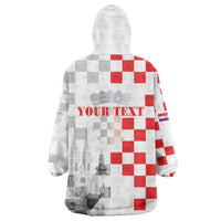 Personalized Croatia Hrvatska Wearable Blanket Hoodie National Day 2026 White Version