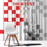 Personalized Croatia Hrvatska Window Curtain National Day 2026 White Version