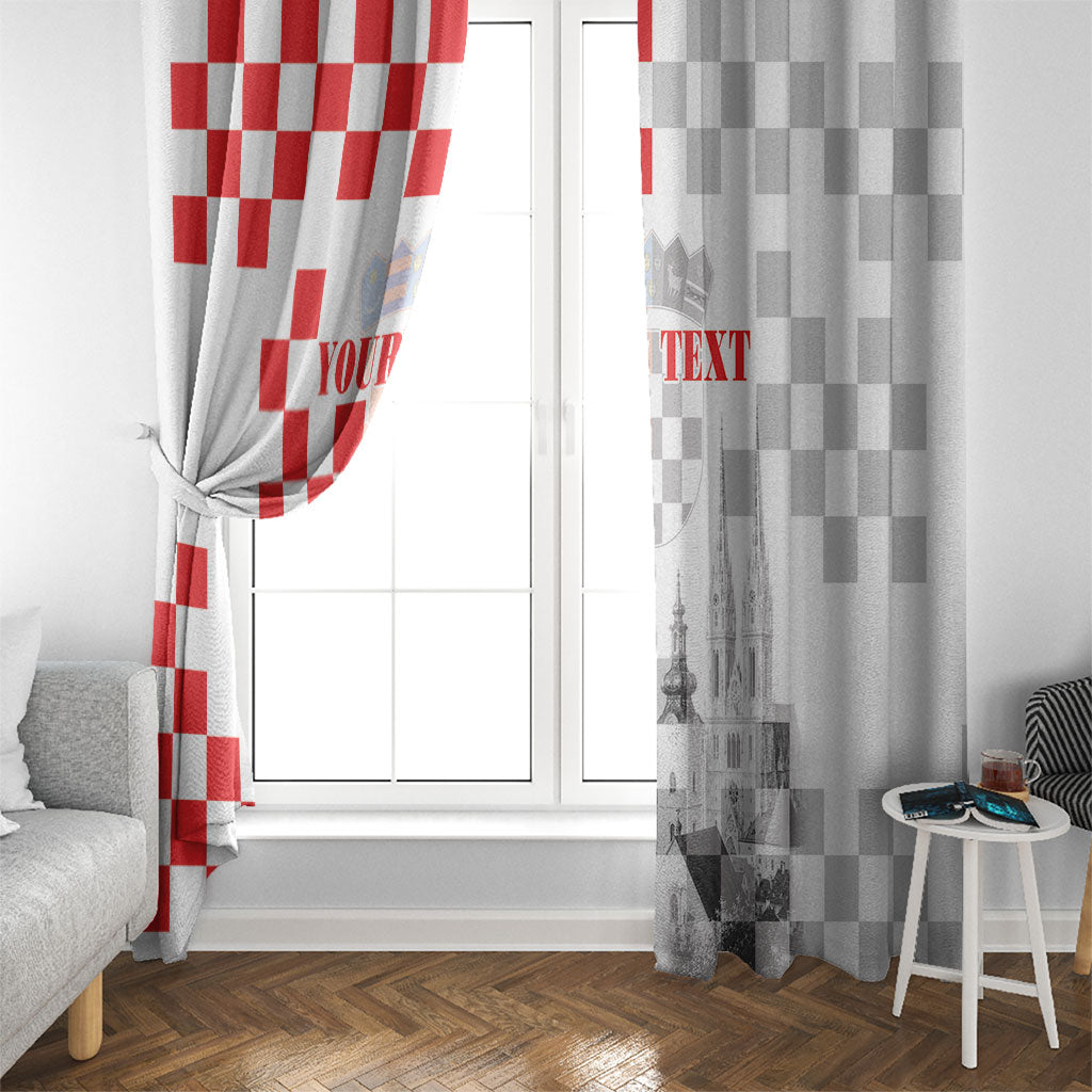 Personalized Croatia Hrvatska Window Curtain National Day 2026 White Version