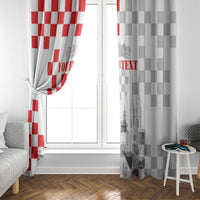Personalized Croatia Hrvatska Window Curtain National Day 2026 White Version