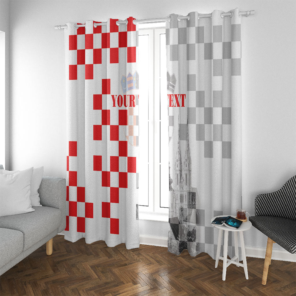 Personalized Croatia Hrvatska Window Curtain National Day 2026 White Version