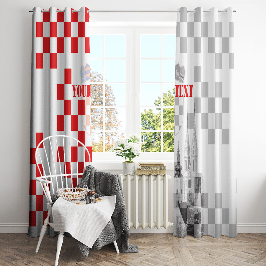 Personalized Croatia Hrvatska Window Curtain National Day 2026 White Version