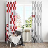 Personalized Croatia Hrvatska Window Curtain National Day 2026 White Version
