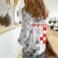Personalized Croatia Hrvatska Women Casual Shirt National Day 2026 White Version