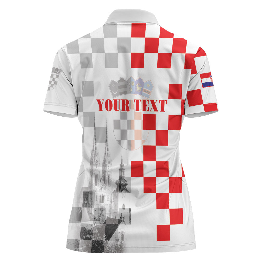 Personalized Croatia Hrvatska Women Polo Shirt National Day 2026 White Version