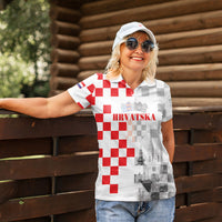Personalized Croatia Hrvatska Women Polo Shirt National Day 2026 White Version