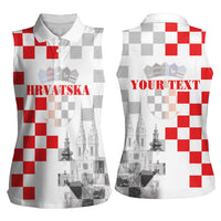 Personalized Croatia Hrvatska Women Sleeveless Polo Shirt National Day 2026 White Version