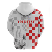 Personalized Croatia Hrvatska Zip Hoodie National Day 2026 White Version