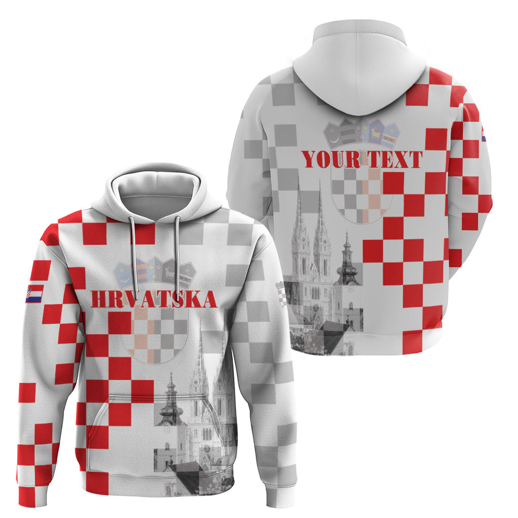 Personalized Croatia Hrvatska Zip Hoodie National Day 2026 White Version