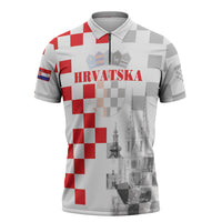 Personalized Croatia Hrvatska Zipper Polo Shirt National Day 2026 White Version