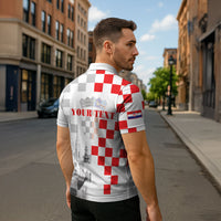 Personalized Croatia Hrvatska Zipper Polo Shirt National Day 2026 White Version