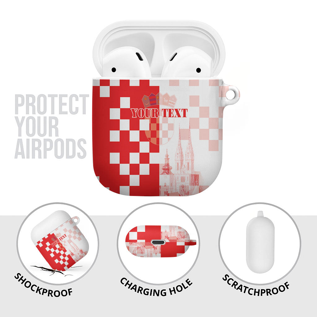 Personalized Croatia Hrvatska AirPods Case National Day 2026 Red Version
