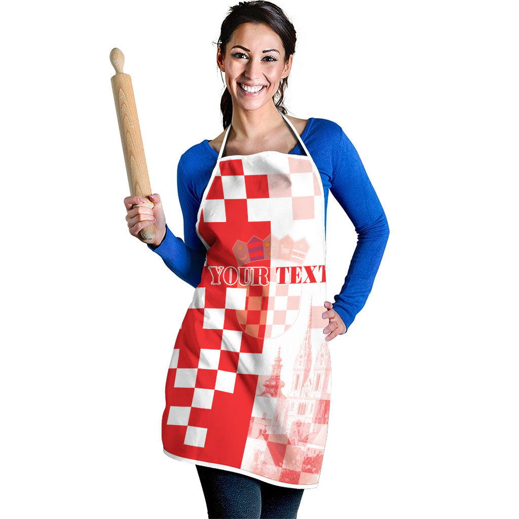 Personalized Croatia Hrvatska Apron National Day 2026 Red Version