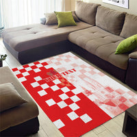 Personalized Croatia Hrvatska Area Rug National Day 2026 Red Version
