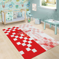 Personalized Croatia Hrvatska Area Rug National Day 2026 Red Version