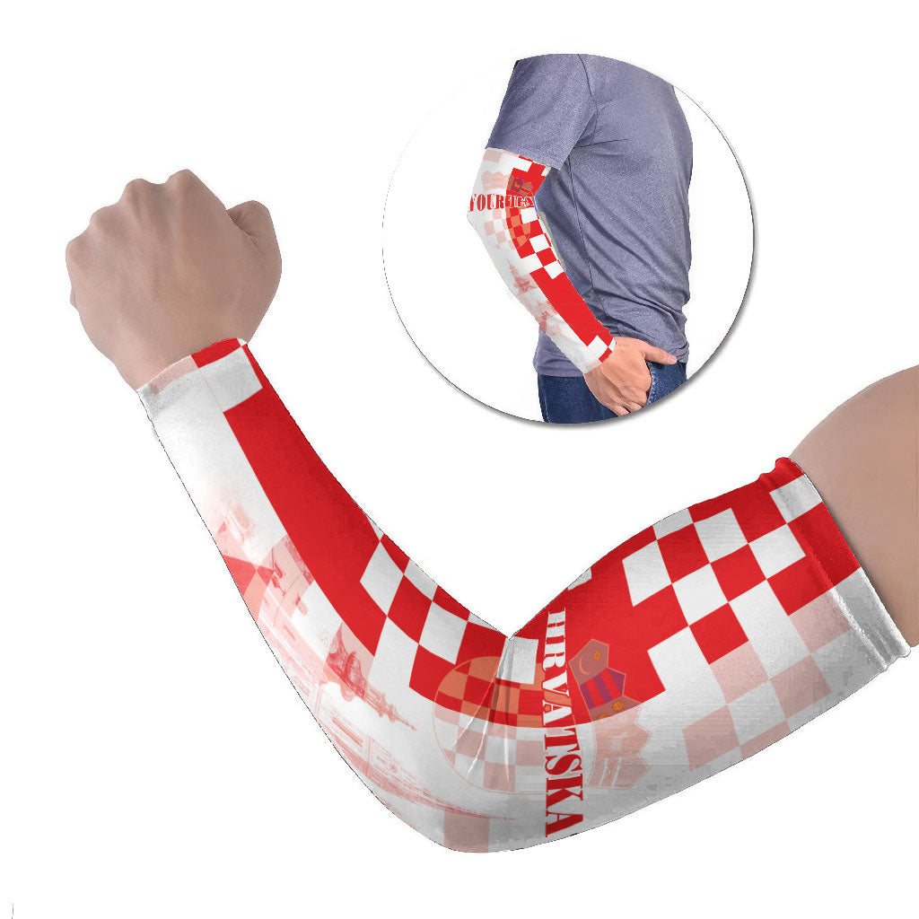 Personalized Croatia Hrvatska Arm Sleeves National Day 2026 Red Version