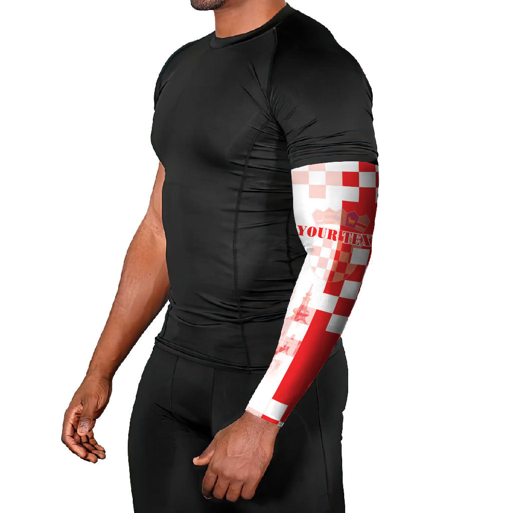 Personalized Croatia Hrvatska Arm Sleeves National Day 2026 Red Version