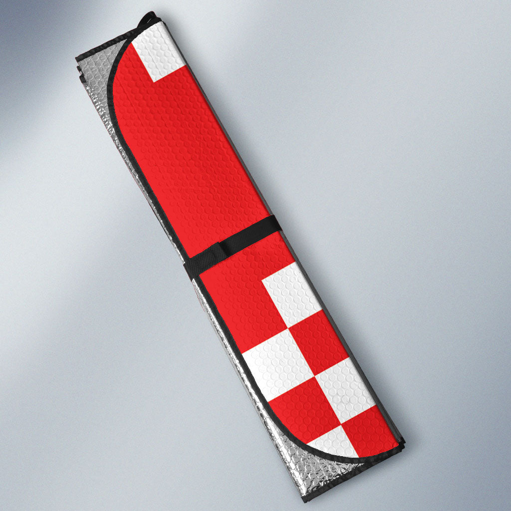 Personalized Croatia Hrvatska Auto Sun Shade National Day 2026 Red Version