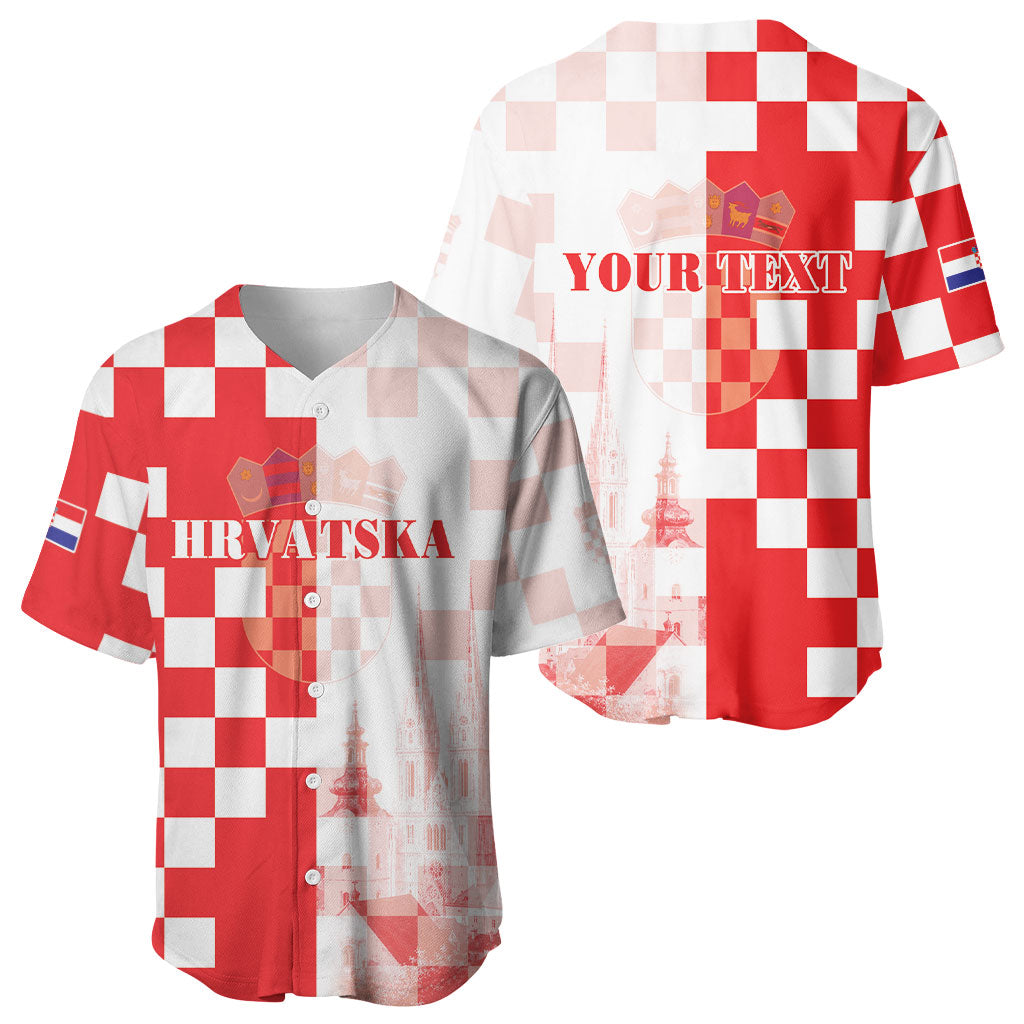 Personalized Croatia Hrvatska Baseball Jersey National Day 2026 Red Version