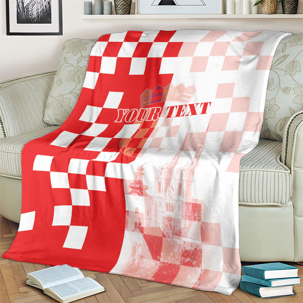 Personalized Croatia Hrvatska Blanket National Day 2026 Red Version