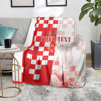 Personalized Croatia Hrvatska Blanket National Day 2026 Red Version