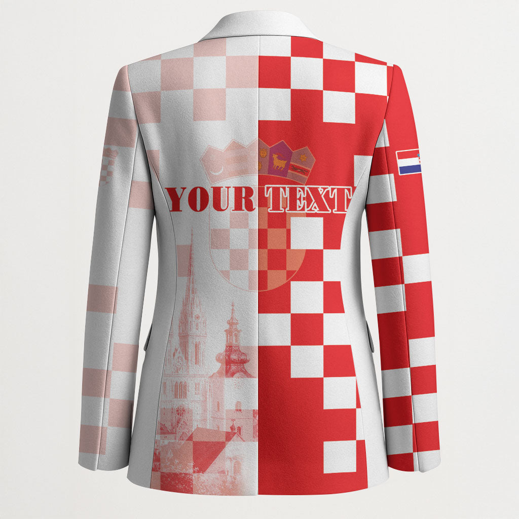 Personalized Croatia Hrvatska Blazer National Day 2026 Red Version