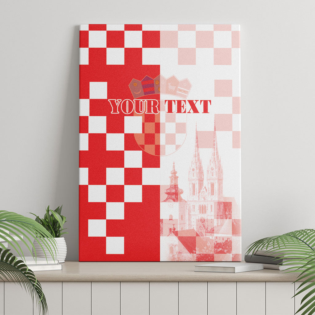 Personalized Croatia Hrvatska Canvas Wall Art National Day 2026 Red Version