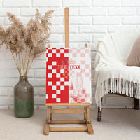 Personalized Croatia Hrvatska Canvas Wall Art National Day 2026 Red Version