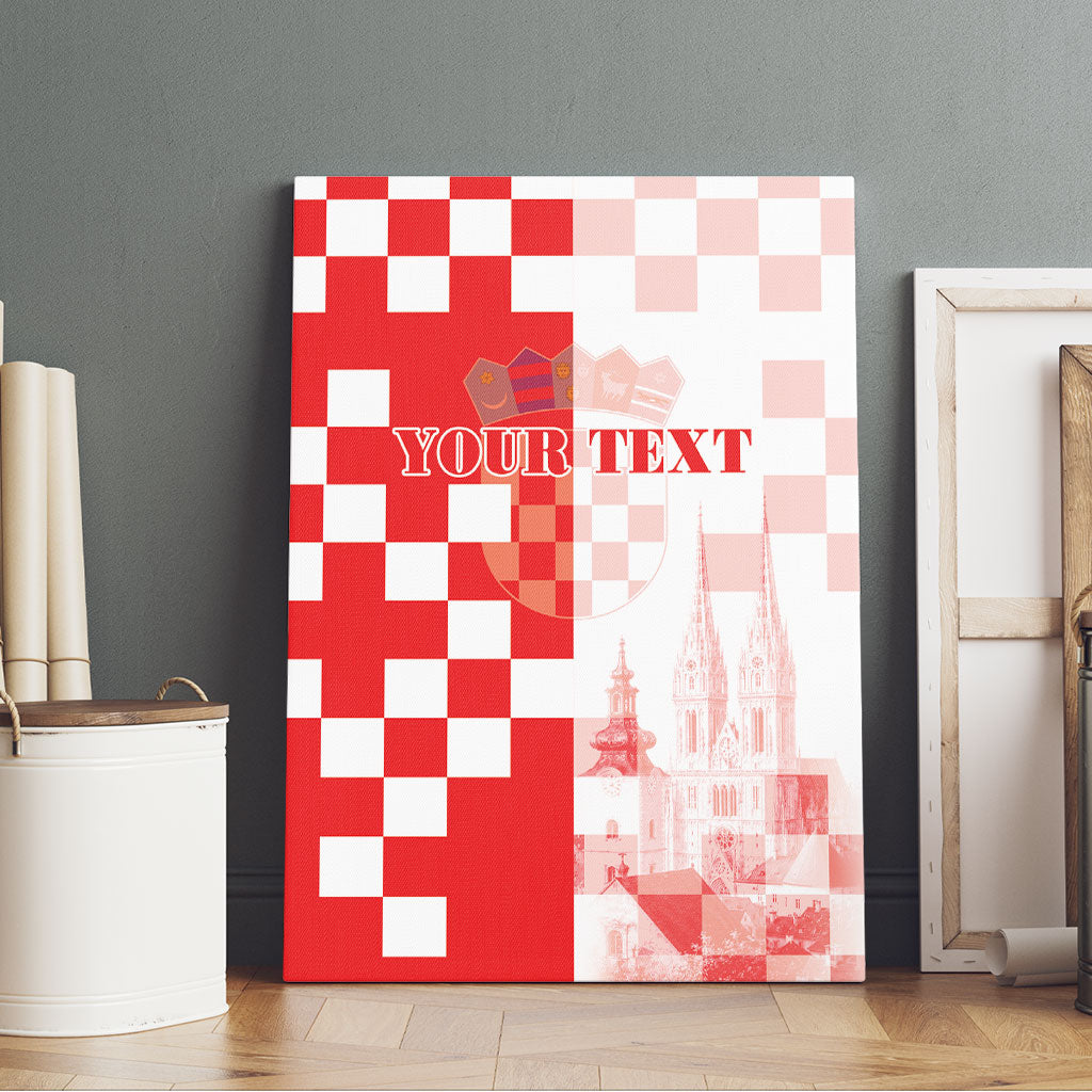 Personalized Croatia Hrvatska Canvas Wall Art National Day 2026 Red Version