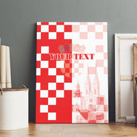 Personalized Croatia Hrvatska Canvas Wall Art National Day 2026 Red Version