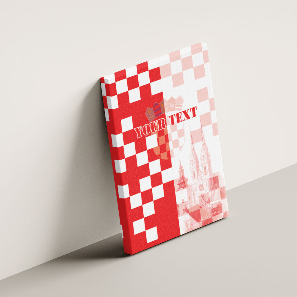 Personalized Croatia Hrvatska Canvas Wall Art National Day 2026 Red Version