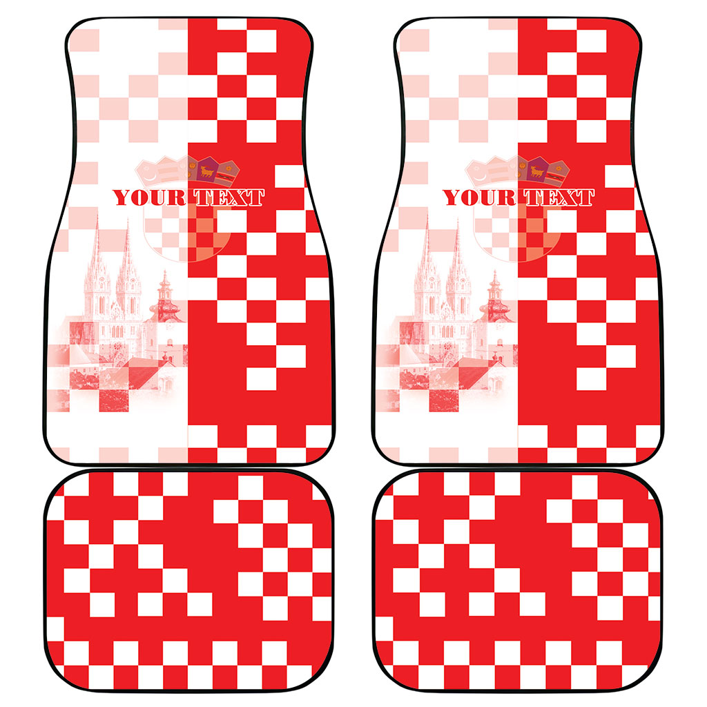 Personalized Croatia Hrvatska Car Mats National Day 2026 Red Version
